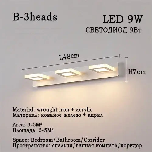 Ash and Anthem LED Bathroom Mirror Light