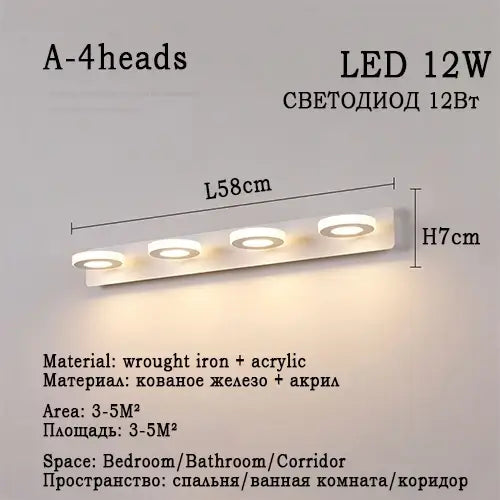 Ash and Anthem LED Bathroom Mirror Light