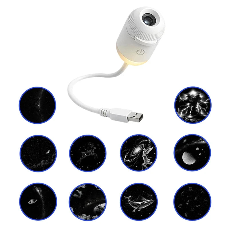 Ash and Anthem Galaxy Star Projector Night Light