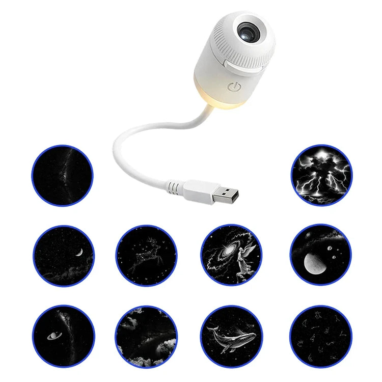 Ash and Anthem Galaxy Star Projector Night Light