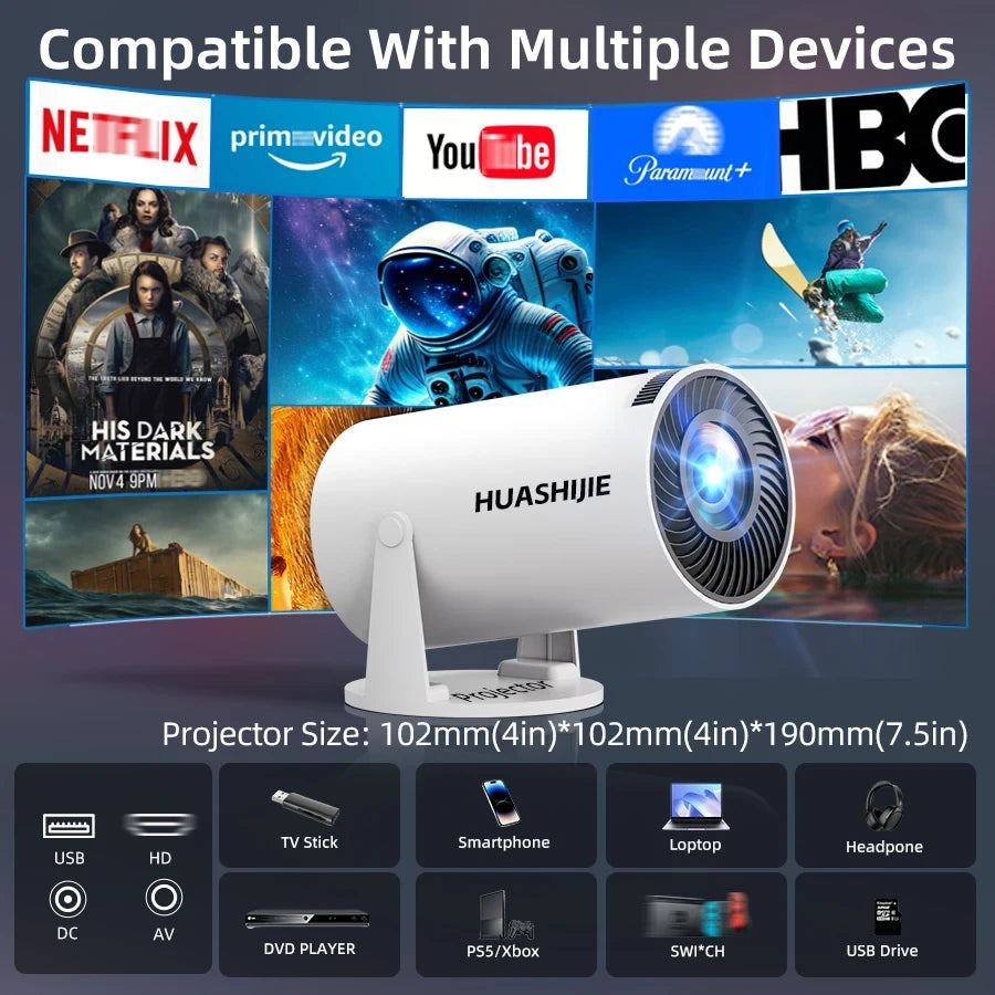 Ash and Anthem Android Home Theater Projector