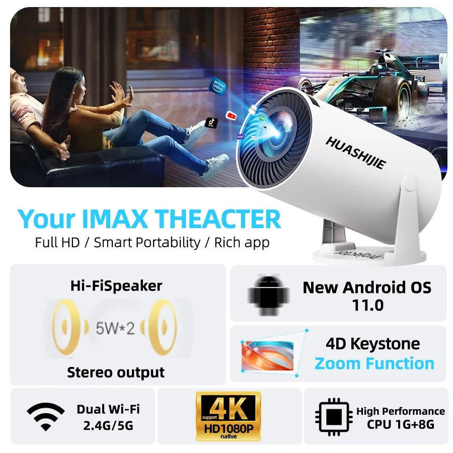 Ash and Anthem Android Home Theater Projector