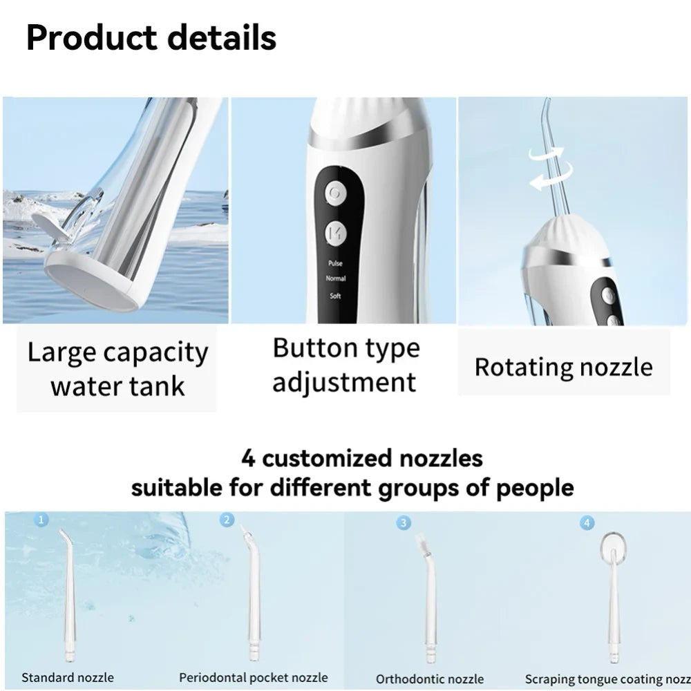 Ash and Anthem Portable Oral Irrigator Water Flosser