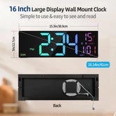 Ash and Anthem Large Digital Wall Clock
