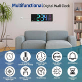 Ash and Anthem Large Digital Wall Clock