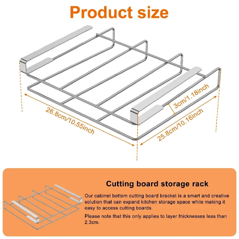 Ash and Anthem Stainless Steel Cutting Board Rack