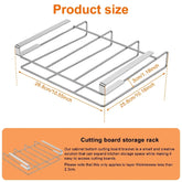 Ash and Anthem Stainless Steel Cutting Board Rack