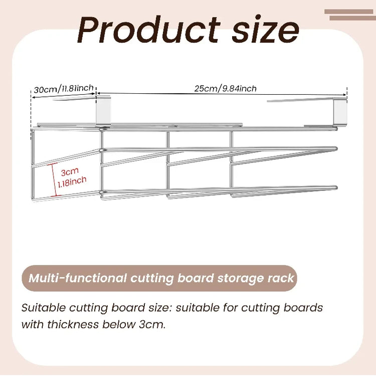 Ash and Anthem Stainless Steel Cutting Board Rack