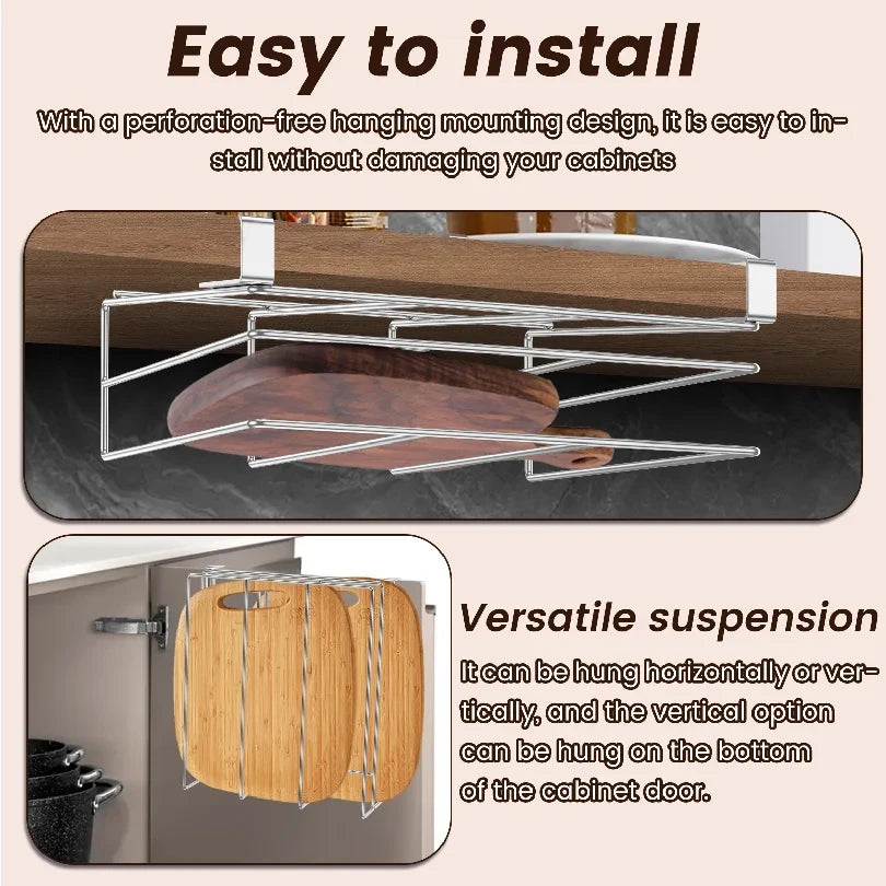 Ash and Anthem Stainless Steel Cutting Board Rack