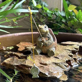 Ash and Anthem Rope Fishing Turtle Garden StatueAsh  and ANTHEM