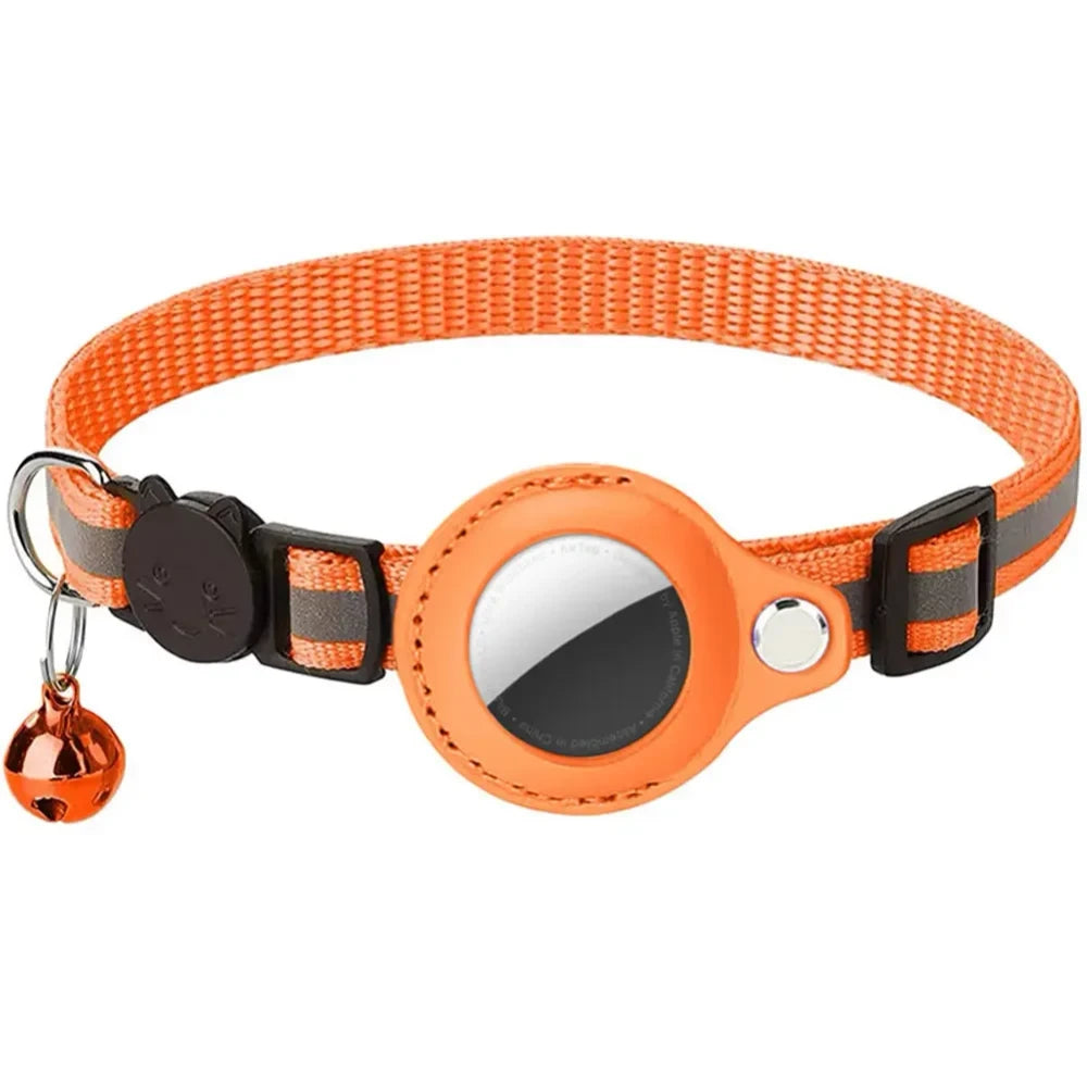 Ash and Anthem Reflective AirTag Cat CollarAsh  and ANTHEM