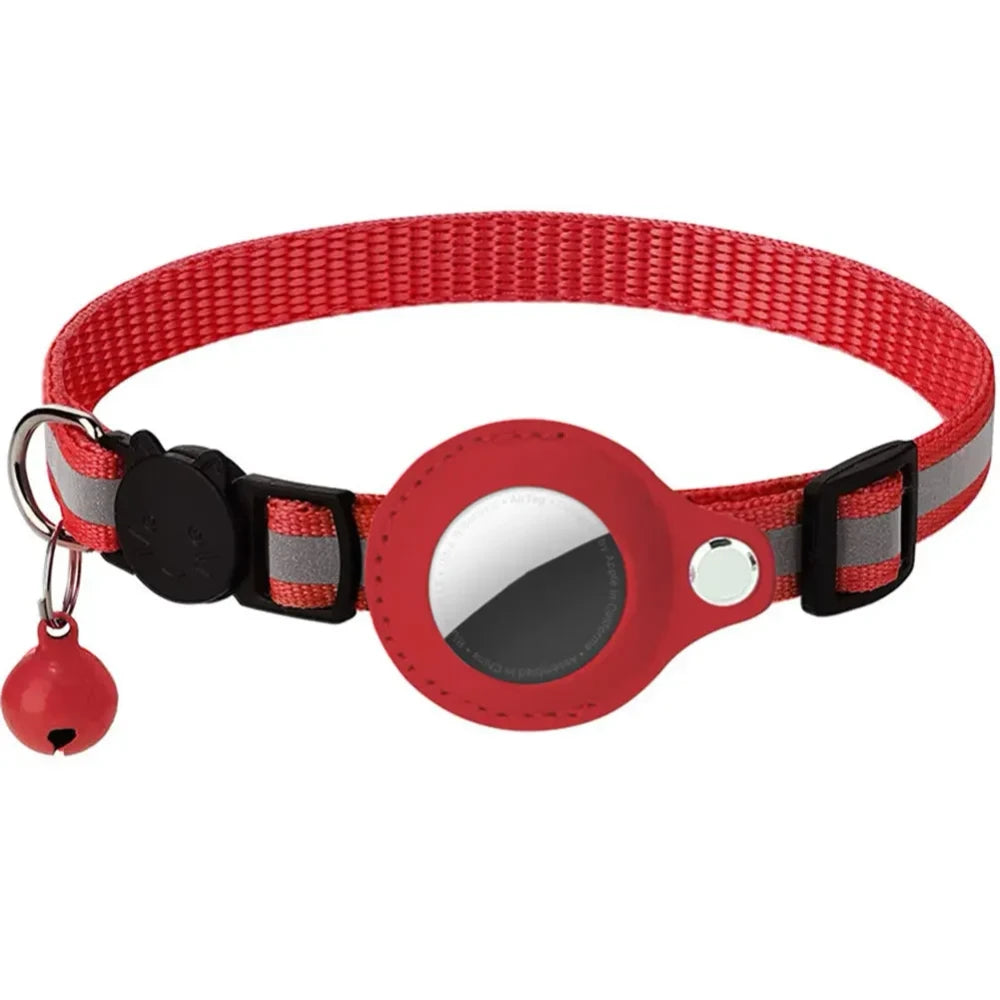 Ash and Anthem Reflective AirTag Cat CollarAsh  and ANTHEM