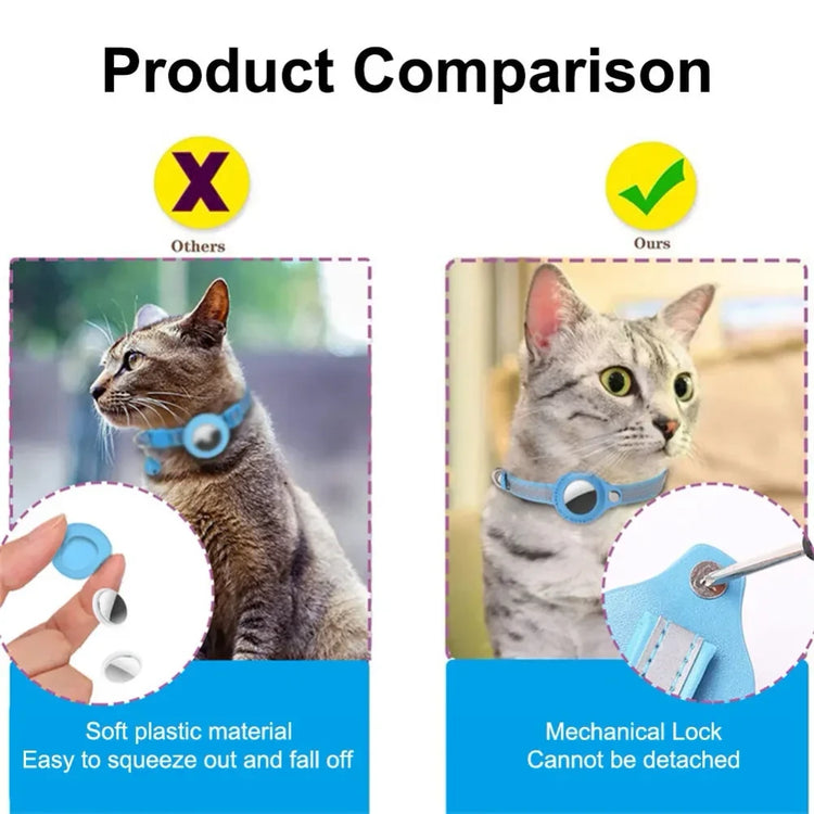 Ash and Anthem Reflective AirTag Cat CollarAsh  and ANTHEM