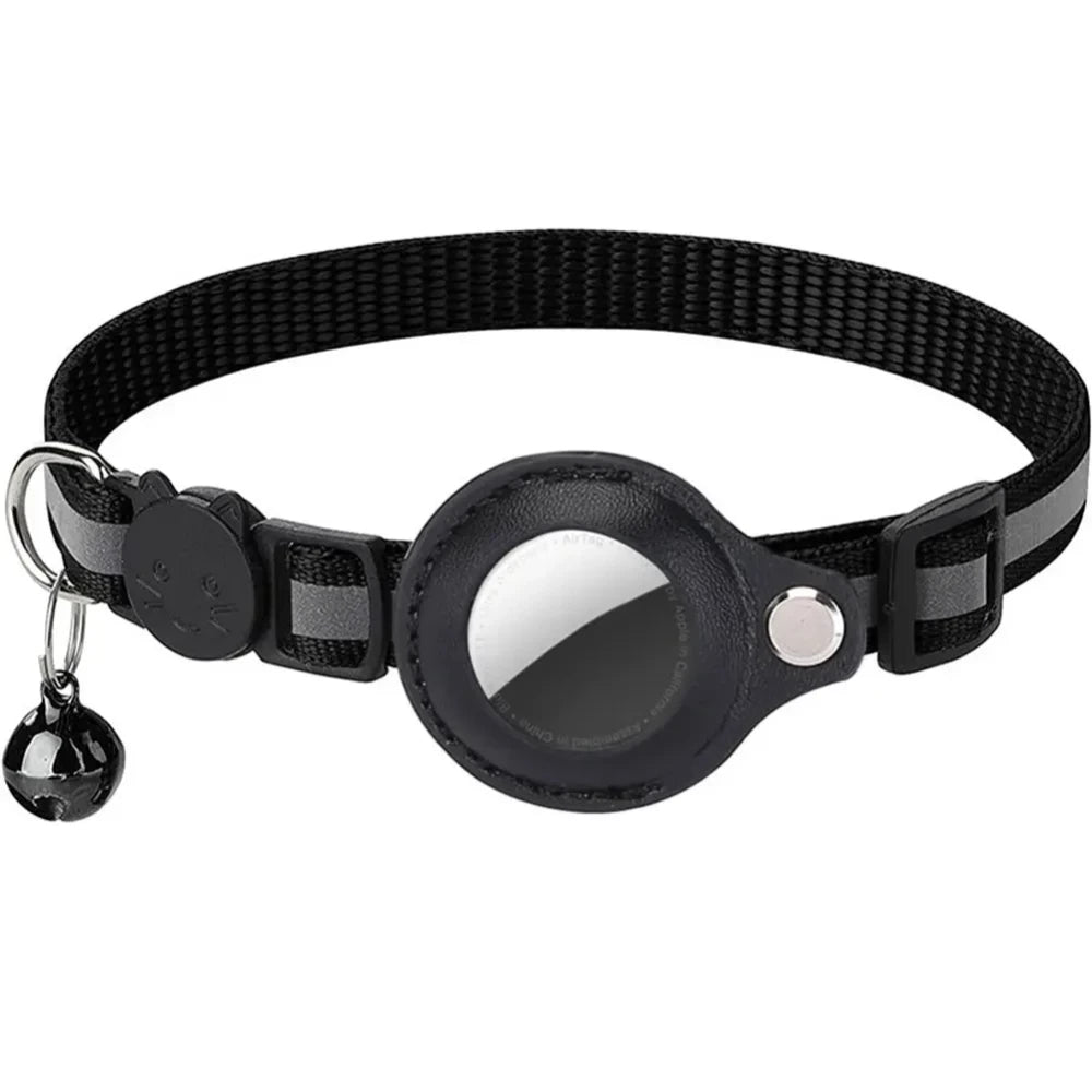 Ash and Anthem Reflective AirTag Cat CollarAsh  and ANTHEM