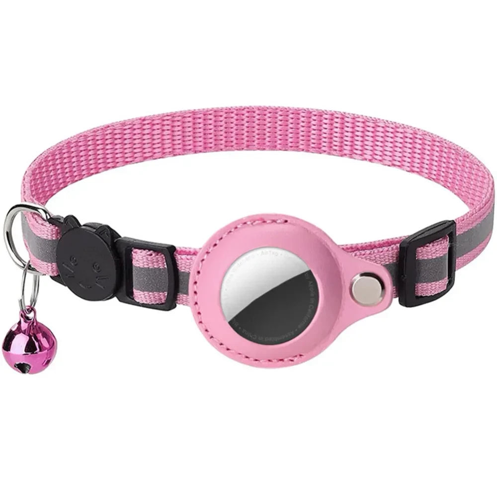 Ash and Anthem Reflective AirTag Cat CollarAsh  and ANTHEM