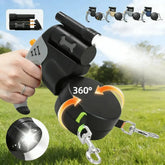 Ash  and ANTHEM Dual Retractable Dog Leash with Flashlight