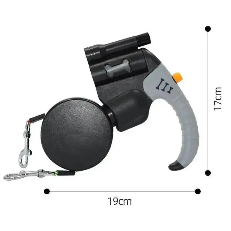 Ash  and ANTHEM Dual Retractable Dog Leash with Flashlight