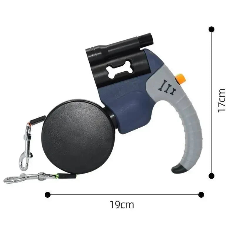 Ash  and ANTHEM Dual Retractable Dog Leash with Flashlight