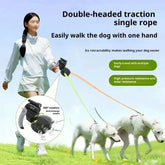 Ash  and ANTHEM Dual Retractable Dog Leash with Flashlight