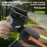Ash  and ANTHEM Dual Retractable Dog Leash with Flashlight