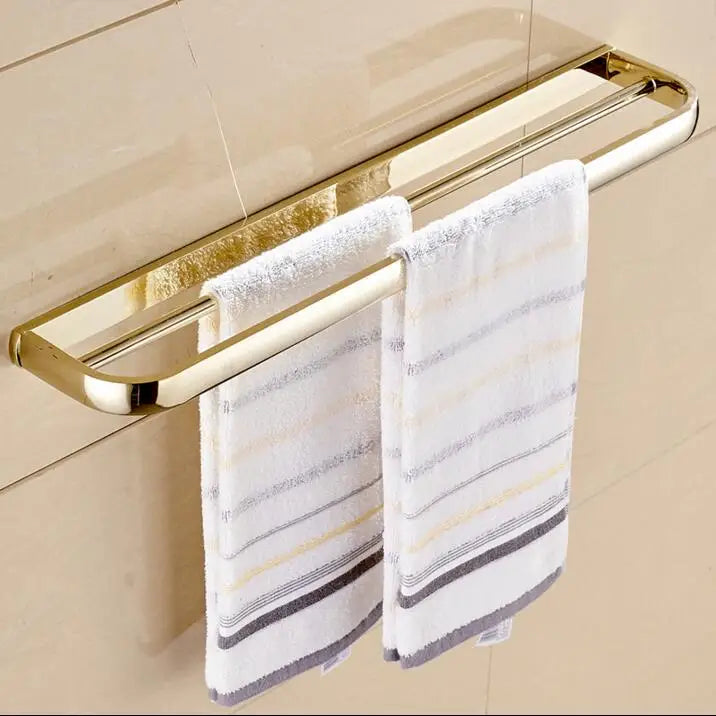 Ash and Anthem Gold Bathroom Hardware Set