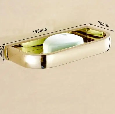 Ash and Anthem Gold Bathroom Hardware Set