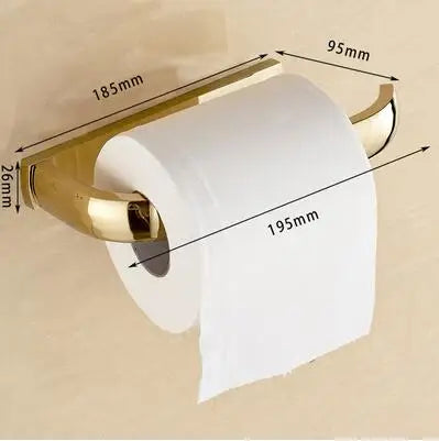 Ash and Anthem Gold Bathroom Hardware Set