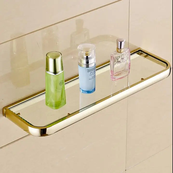 Ash and Anthem Gold Bathroom Hardware Set