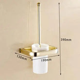 Ash and Anthem Gold Bathroom Hardware Set