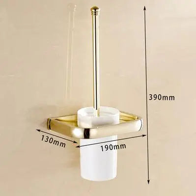 Ash and Anthem Gold Bathroom Hardware Set