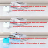 Ash and Anthem LED Rechargeable RGB Night Light for Bedroom, Bedside, and Reading