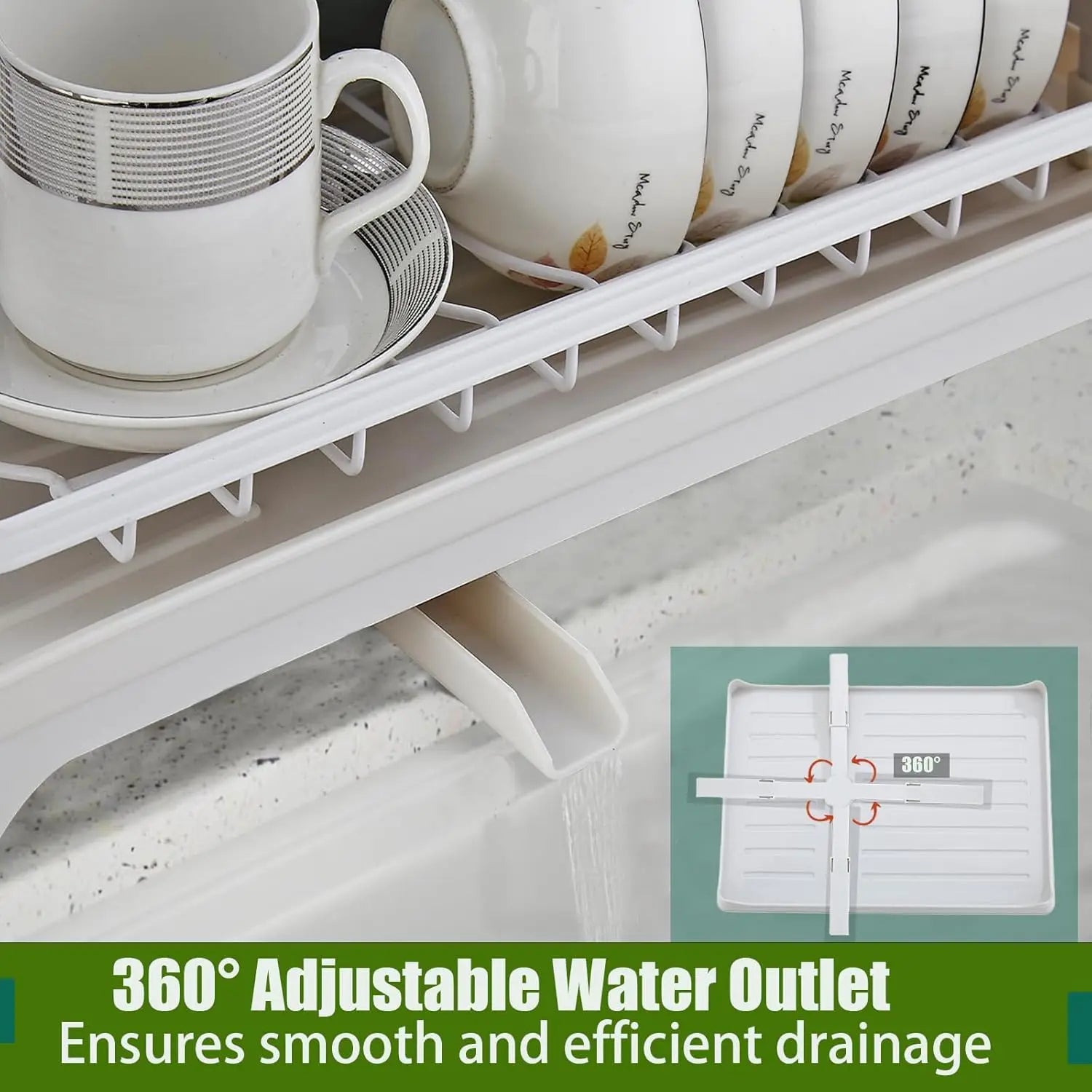 Ash and Anthem 2 Tier Dish Drying Rack