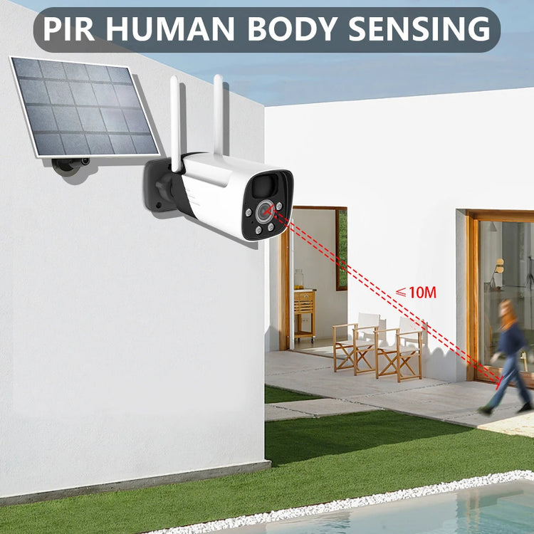 Ash and ANTHEM Solar Powered Security Camera Outdoor Wireless WiFi Cam
