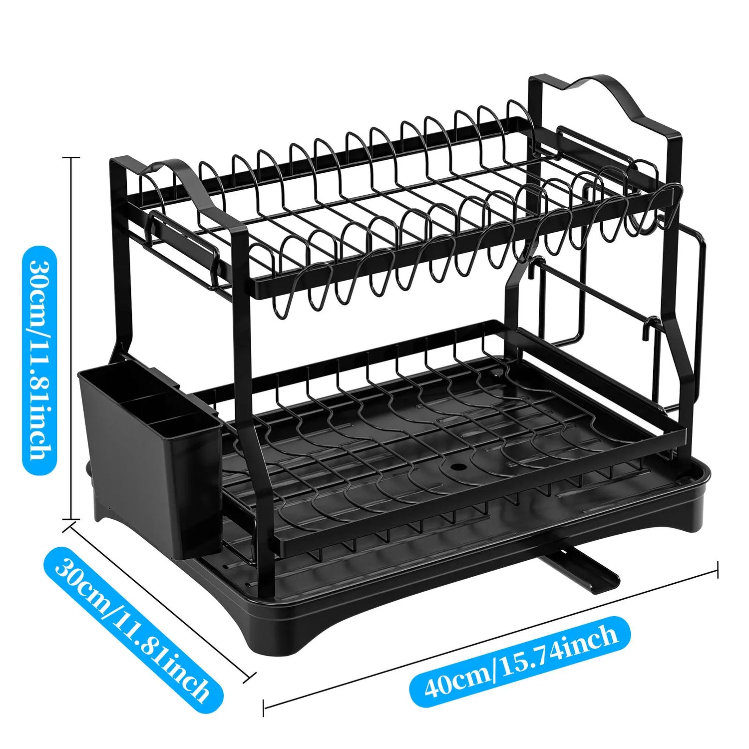 Ash and Anthem 2 Tier Dish Drying Rack
