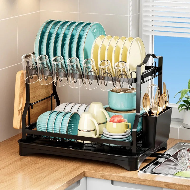 Ash and Anthem 2 Tier Dish Drying Rack