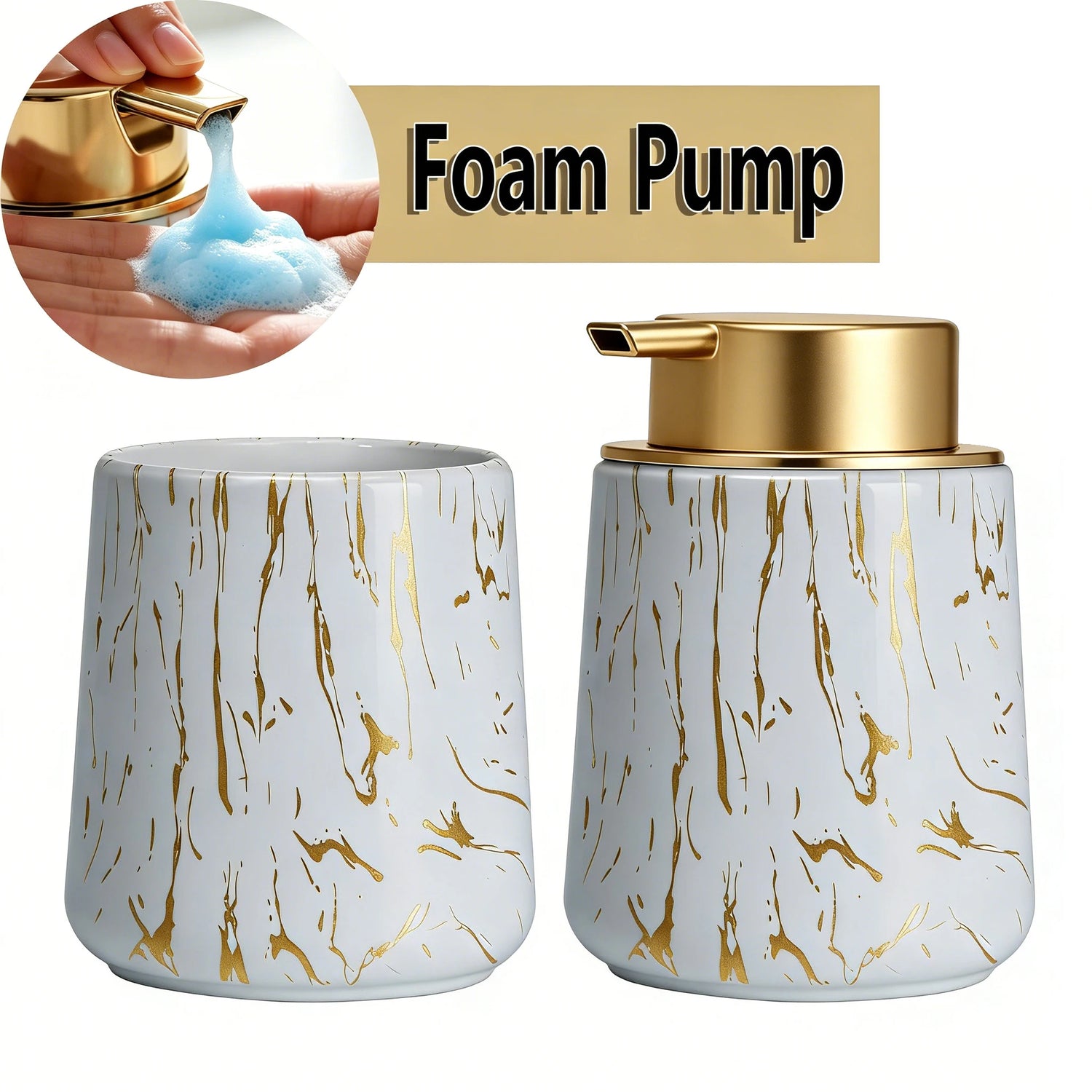 Ash and Anthem Foam Soap Dispenser Set