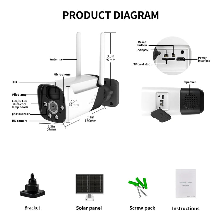 Ash and ANTHEM Solar Powered Security Camera Outdoor Wireless WiFi Cam