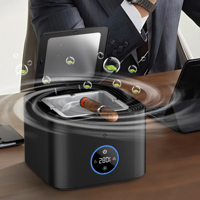 Ash and Anthem: Multifunctional Smart Ashtray Air Purifier
