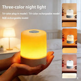 Ash and Anthem LED Rechargeable RGB Night Light for Bedroom, Bedside, and Reading