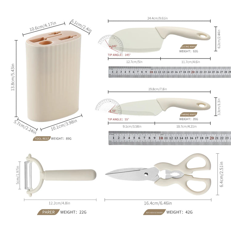 Ash and Anthem Stainless Steel Knife Set