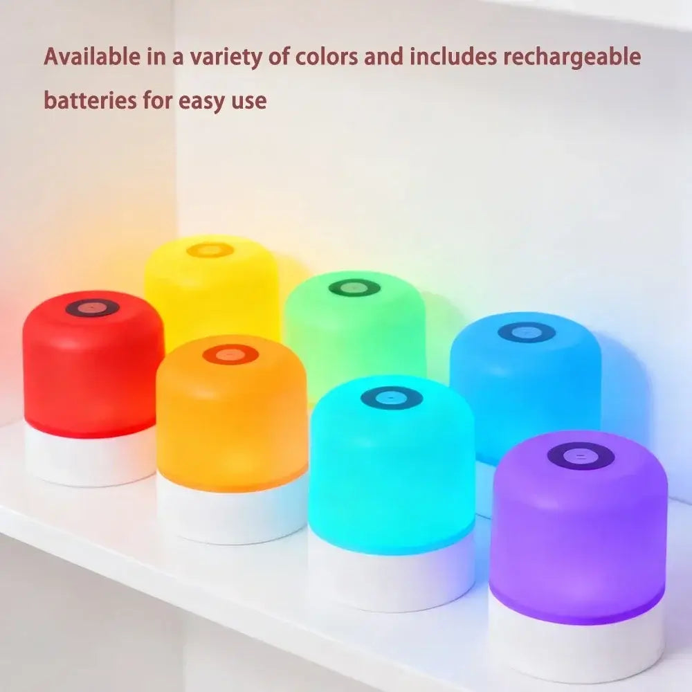 Ash and Anthem LED Rechargeable RGB Night Light for Bedroom, Bedside, and Reading