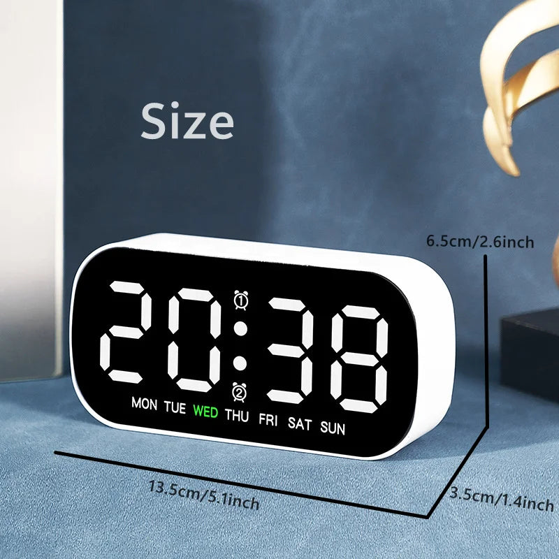 Ash and Anthem Digital LED Alarm Clock