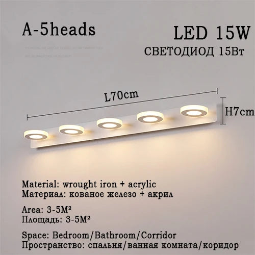 Ash and Anthem LED Bathroom Mirror Light