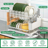 Ash and Anthem 2 Tier Dish Drying Rack
