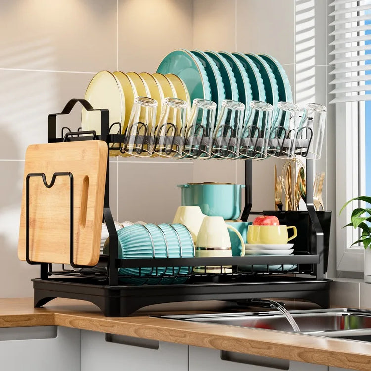 Ash and Anthem 2 Tier Dish Drying Rack