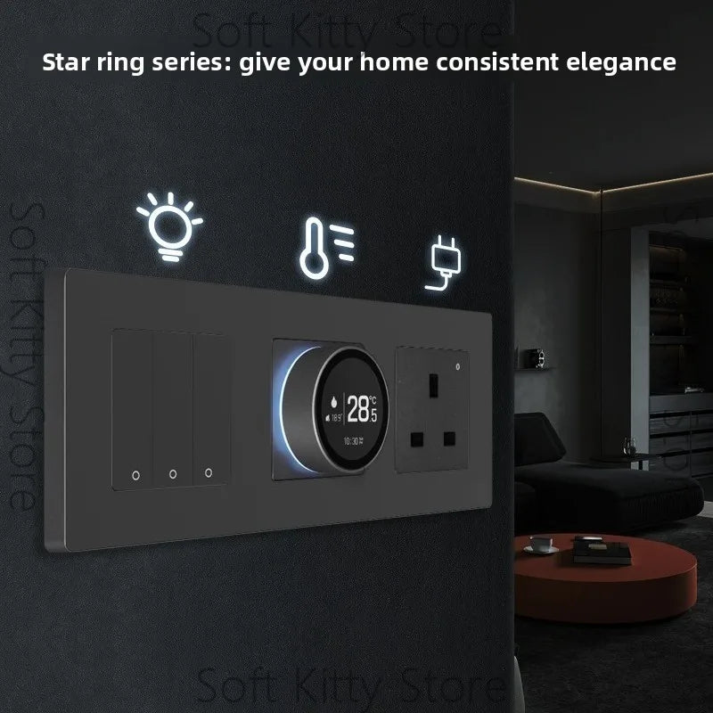 Ash and ANTHEM smart home knob thermostat for elegant floor heating control.