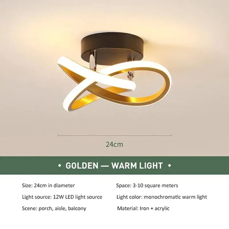 LED Strip Aisle Ceiling Lights Modern Minimalist Living
