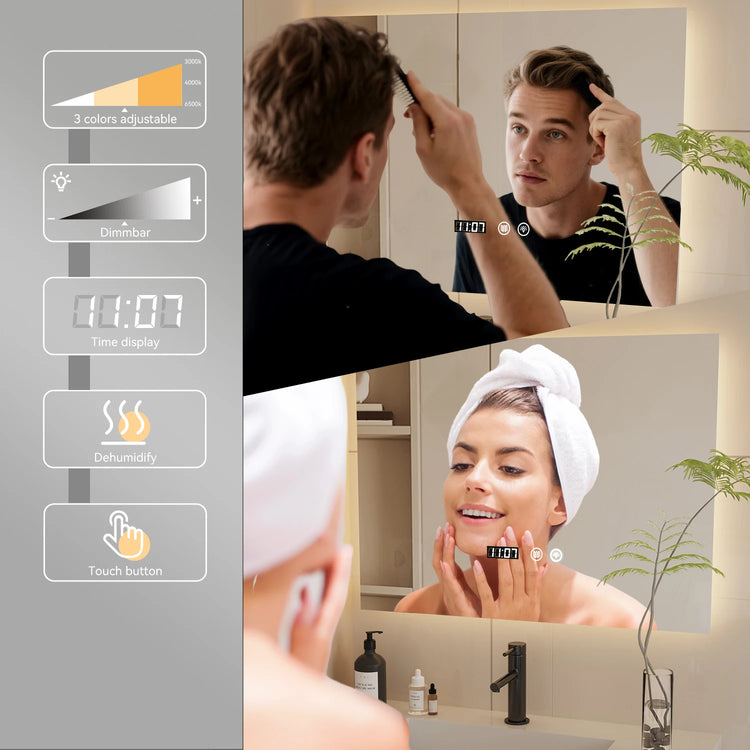 Ash and Anthem LED Anti-Fog Bathroom Mirror