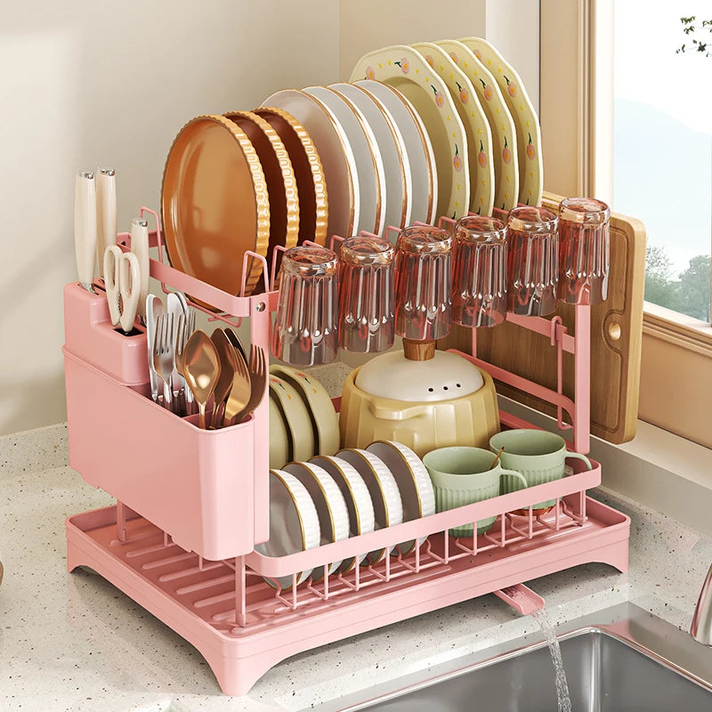 Ash and Anthem 2 Tier Dish Drying Rack