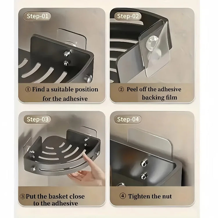 Ash and Anthem Corner Shower Storage Shelf